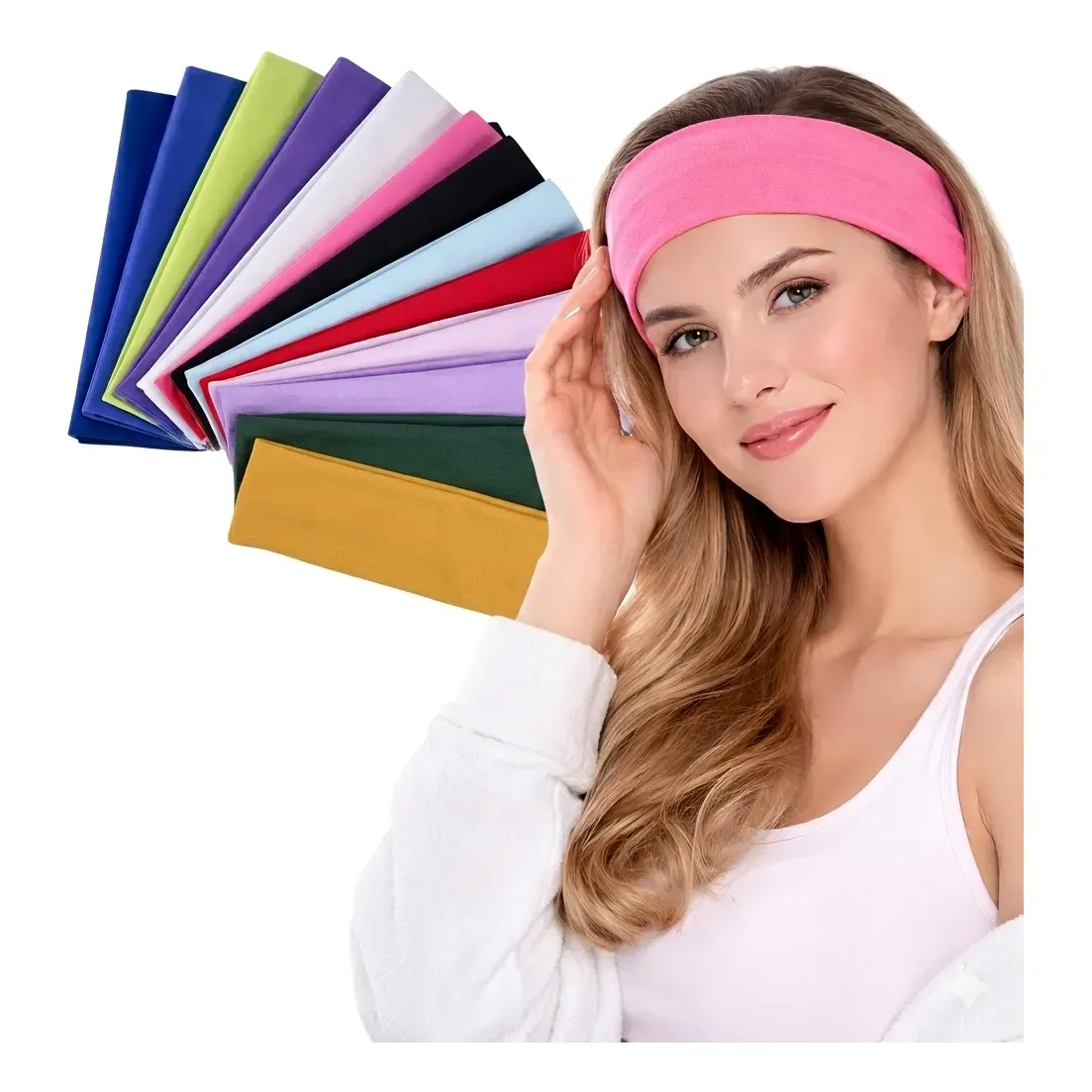 6 Faixas Para Cabelo Coloridas Handband Cores Variadas