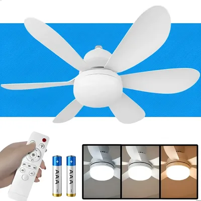 Luminária Ventilador De Teto Bivolt Três Temperatura 45w