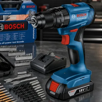Parafusadeira De Impacto Gsb 185-li + Kit Ferramentas Bosch