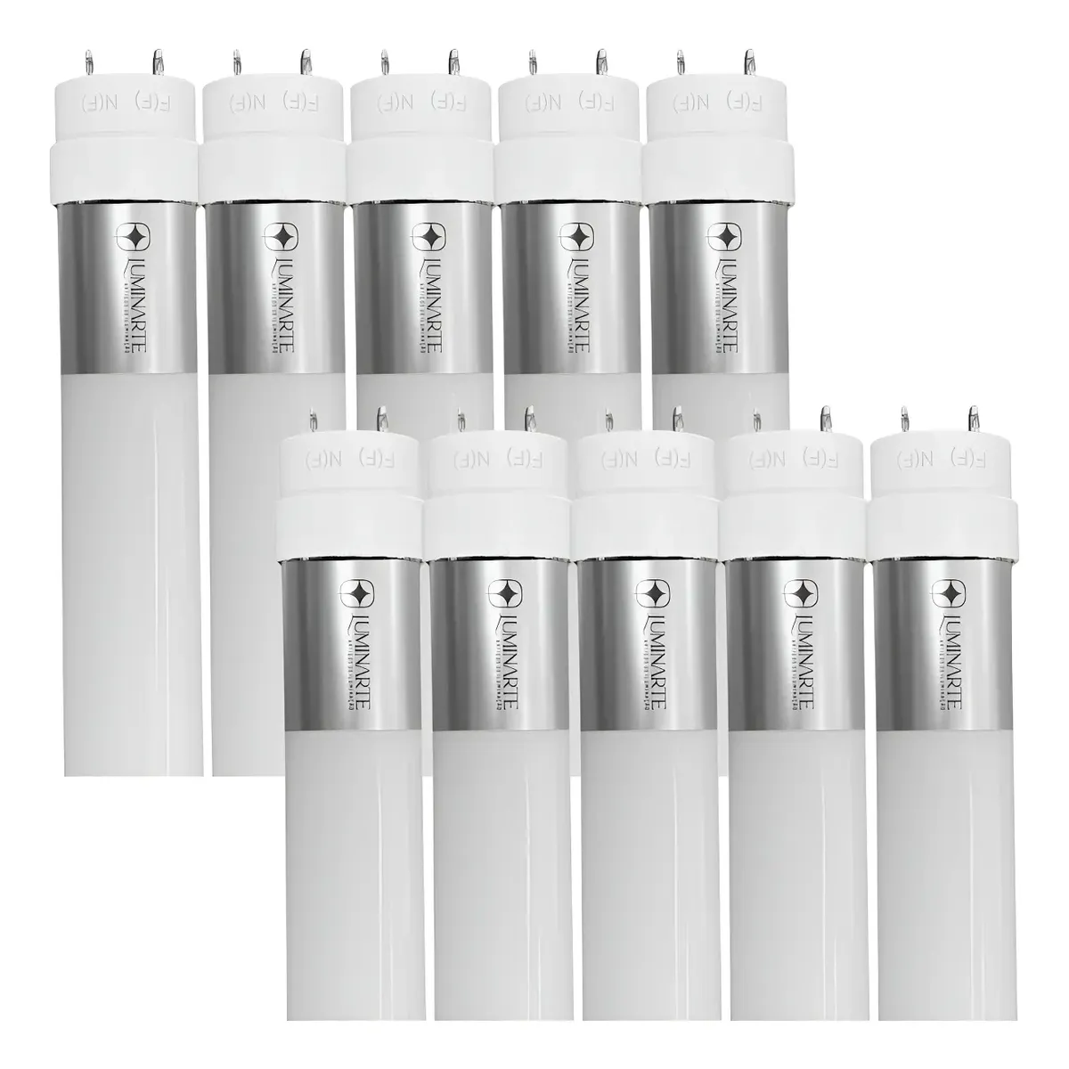 Kit 10 Lâmpadas Led Tubular 18w T8 120cm Branco Frio Bivolt