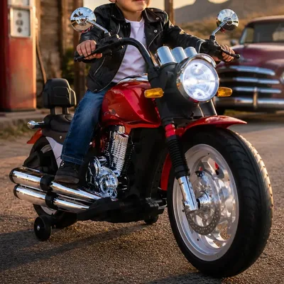Moto Elétrica Infantil 12v Criança Música Rodas Auxiliares