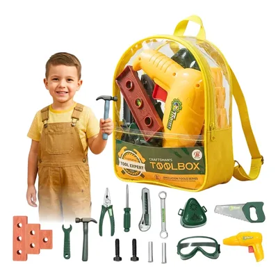 Kit De Ferramentas Infantil Mochila Brinquedo Criança Menino