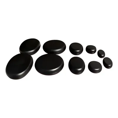Kit 10 Pedras Quentes Vulcânicas Para Massagem Corporal Spa