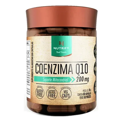 Nutrify Coenzima Q10 200mg Com Vitamina E 60 Caps