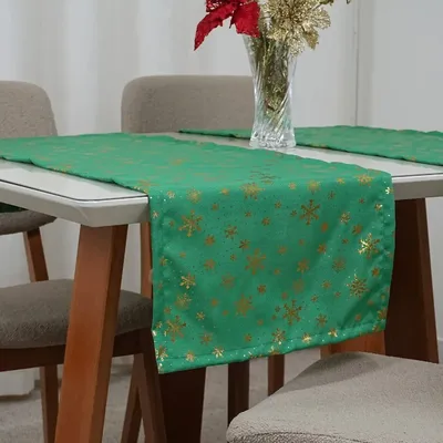 Caminho Trilho De Mesa Estampado Natal 1,30x40 Tecido Oxford