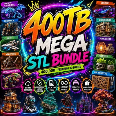 Mega Pack Stl Impressão 3d + Atualizações Semanais +115tb