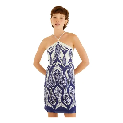 Vestido Curto Farm Rio Alcinha Peixe Correnteza