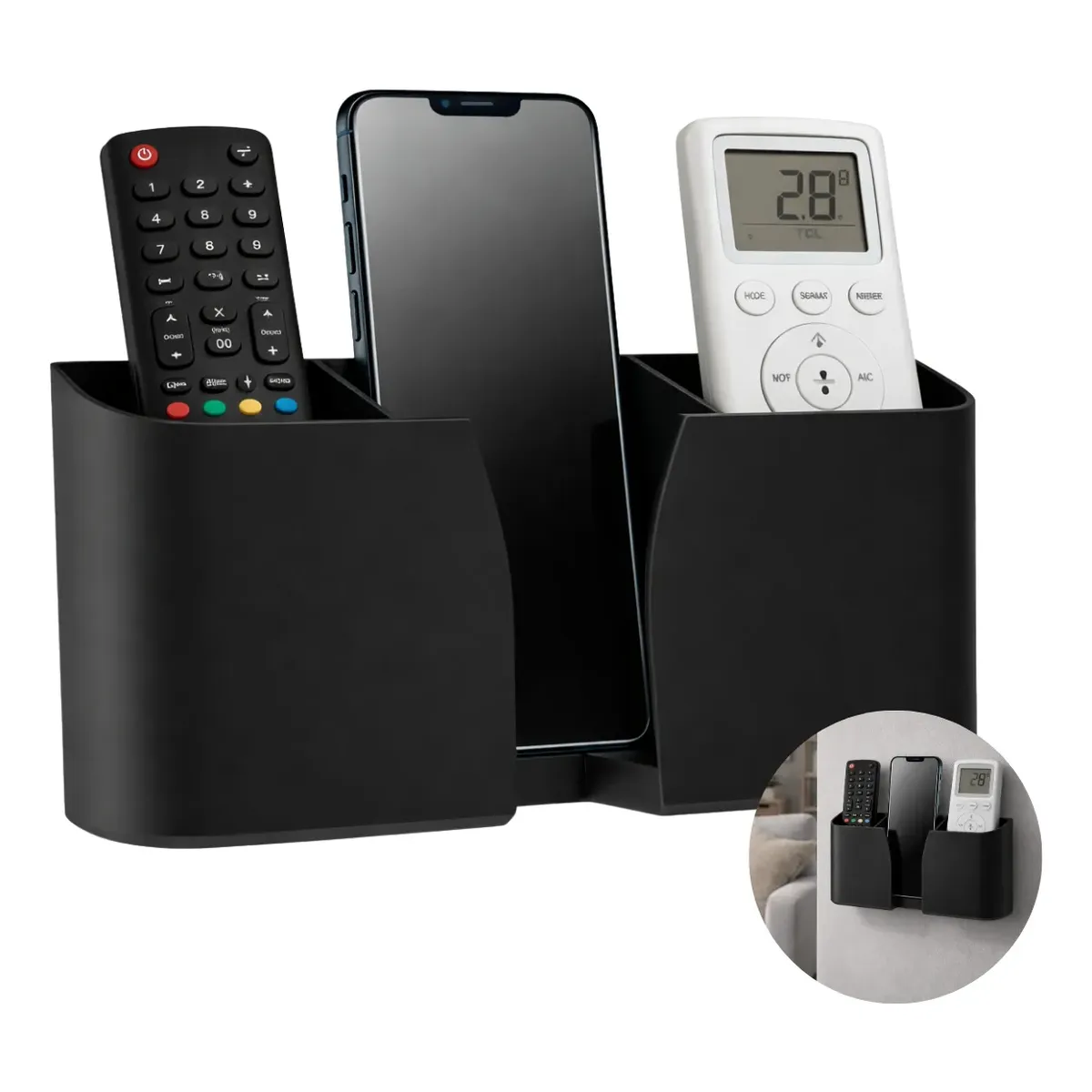 Suporte Parede Triplo Para Controle Remoto Universal Celular