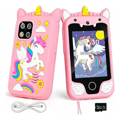 Celular Infantil Brinquedo Telefone Unicorn Câmera Tripla
