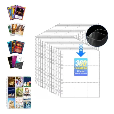 Kit 20 Plástica Pasta Fichário Álbum Para Pokemon 9 Bolsos