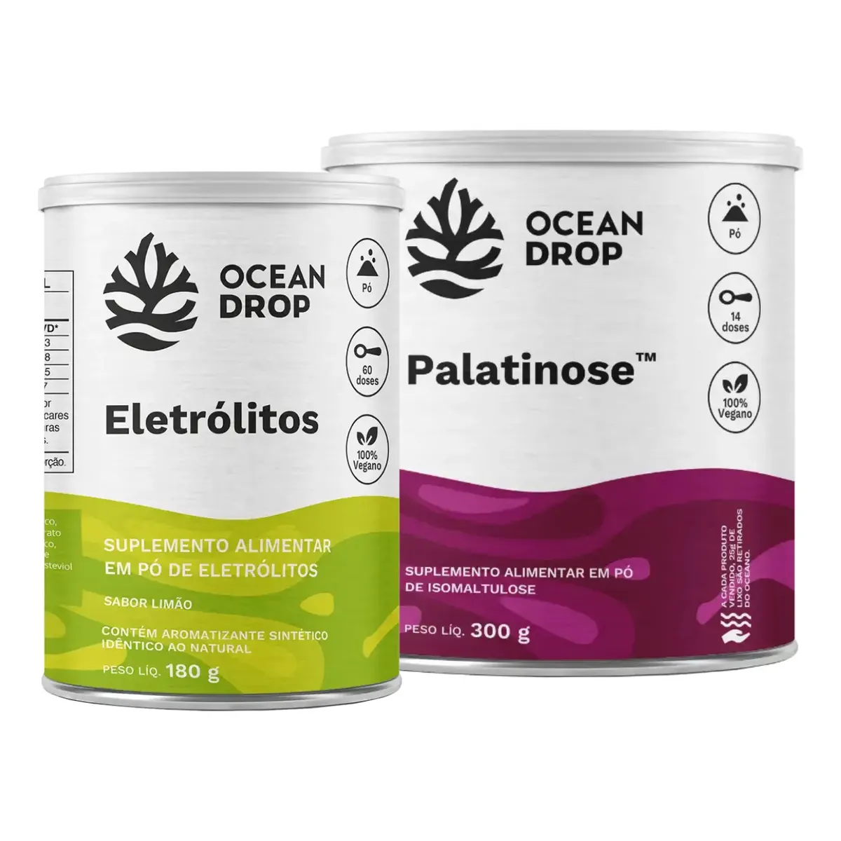Kit Eletrólitos Sódio Potássio Fósforo Palatinose Ocean Drop