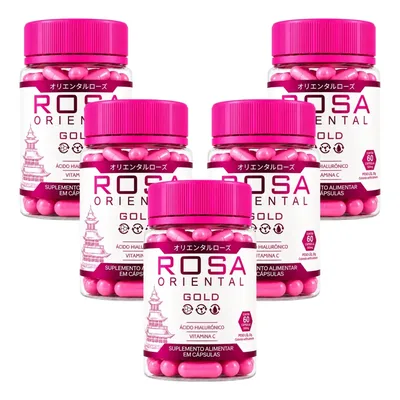 5 Rosa Oriental Original Colageno 60 Capsula Premium Oficial