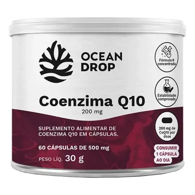 Coenzima Q10 Coq10 200mg P/ Cáps + Concentrada Ocean Drop