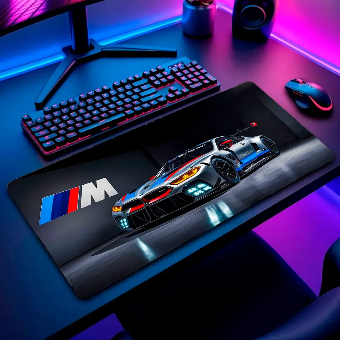 Mousepad Gamer Antiderrapante Extra Grande Carros Esportivos