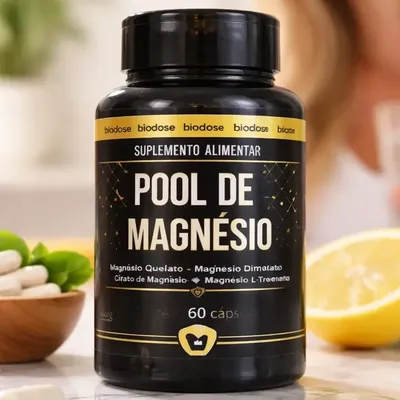 Pool 5 Magnésio Quelato+dimalato+taurato+citrato+ L Treonato