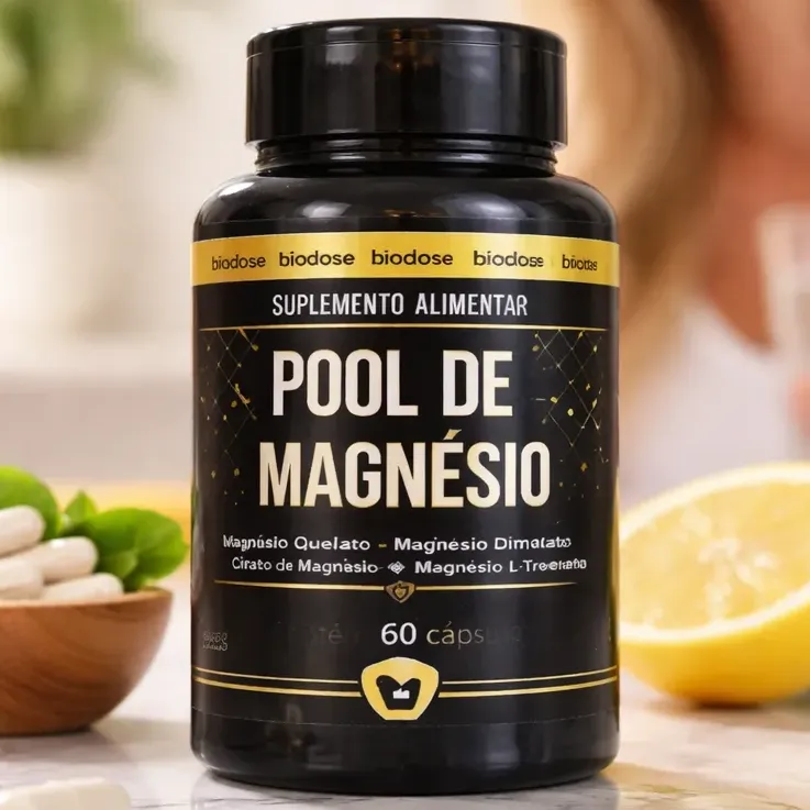 Pool 5 Magnésio Quelato+dimalato+taurato+citrato+ L Treonato