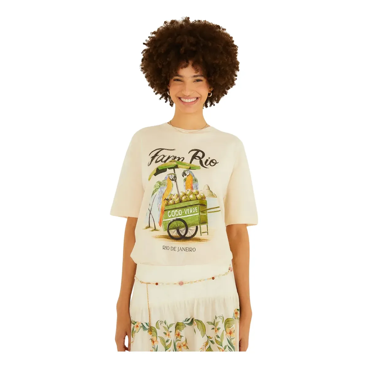 Tshirt Média Farm Rio Carrinho De Coco
