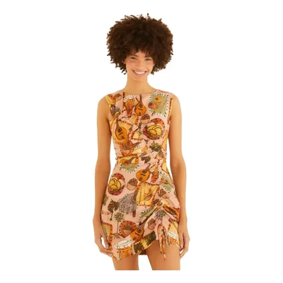 Vestido Curto Farm Rio Boemia Rosa