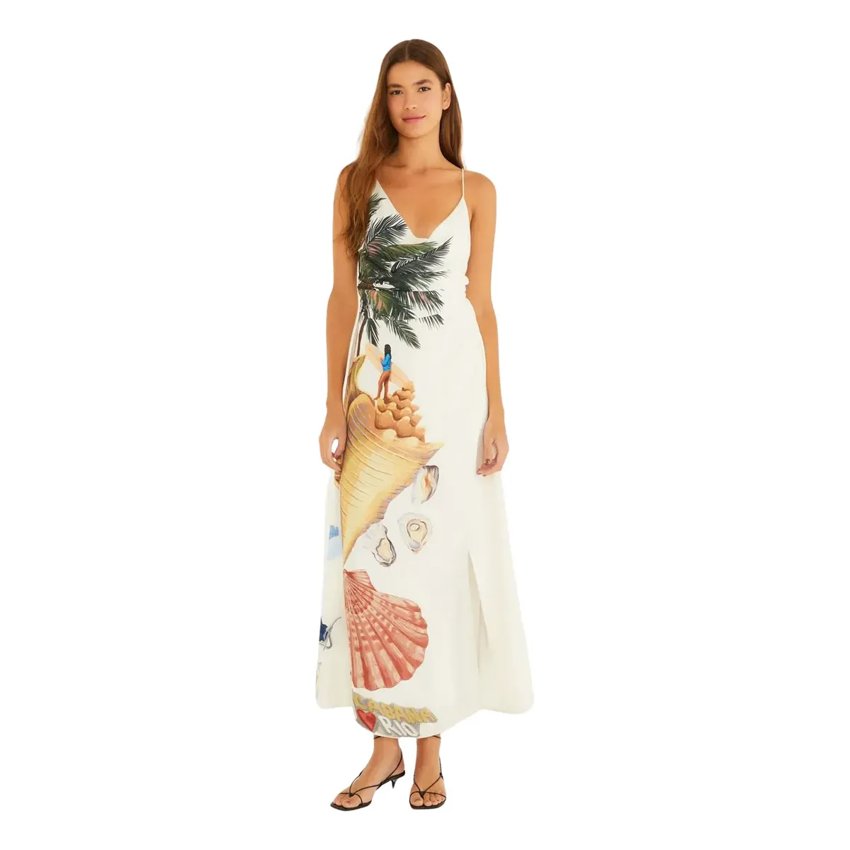 Vestido Degage Farm Rio Colagem Carioca