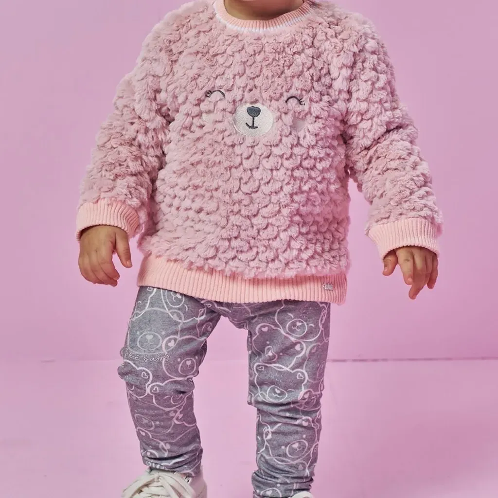 Conjunto Infantil Blusão Pelo Onda E Legging Termoskin Kukiê