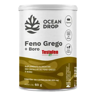 Feno Grego + Boro Testofen Ocean Drop Suplemento Alimentar