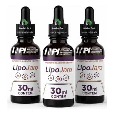 3 Lipojaro Queima Gordura Rápida Inibidor De Apetite Total M