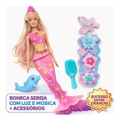 Boneca Sereia Musical Princesa Canta Brinquedo Menina
