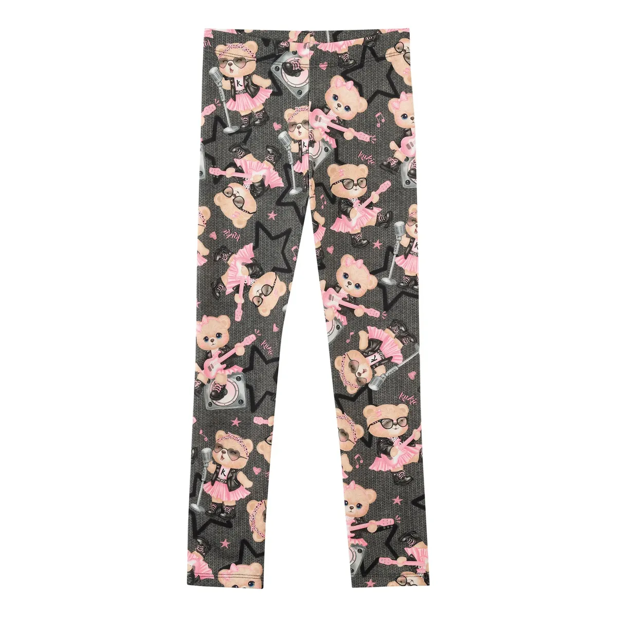 Calça Legging Em Termoskin Peluciado Ursa Roqueira Kukiê