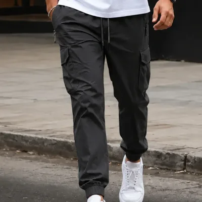Calça Cargo Para Homem Slim Com Elastano Esportiva