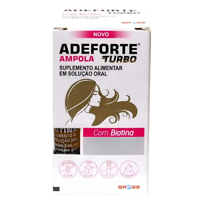 Adeforte Turbo + Biotina 3ml Suplemento Consumo Via Oral