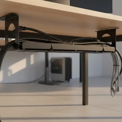 Canaleta Para Organização De Cabos De Mesa Em Metal