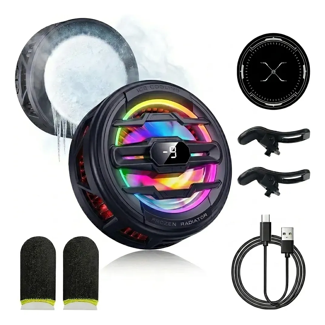 Cooler Celular Magnético Silencioso Rgb 4 Modos Refrigeração