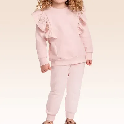 Conjunto Infantil Blusão E Calça Moletom Flanelado Fakini