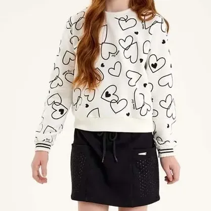 Conjunto Infantil Blusao E Short Saia Em Moletinho Nina Go!