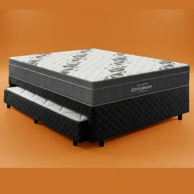 Bicama Casal + Colchão Ortobom Airtech Ortopillow 100 D33