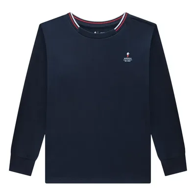 Camiseta Infantil Em Suedine Leve Onda Marinha