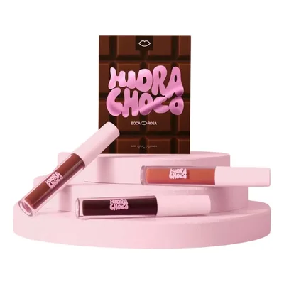 Gloss - Boca Rosa - Hidra Choco Kit Gloss Labial Chocolate