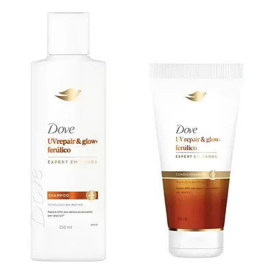 Kit Shampoo E Condicionador Dove Uv Repair & Glow + Ferúlico