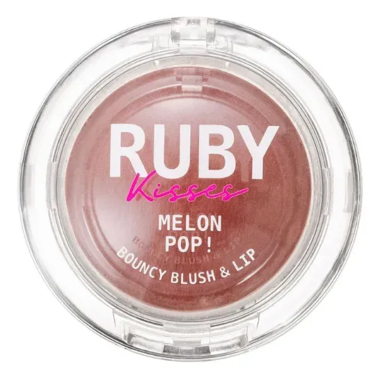 Blush - Ruby Kisses - Melon Pop - Lip Bouncy Multifuncional