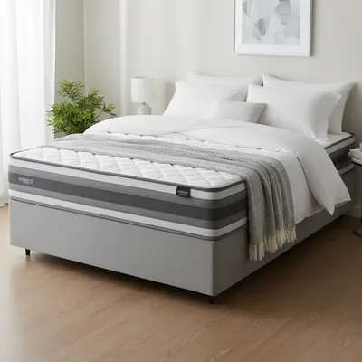 Cama Box E Colchão De Espuma D45 Double Face Territory Casal