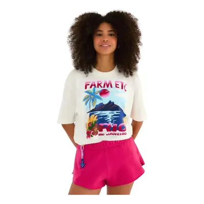 Tshirt Farm Rio Ipanema Silk Poster Off White
