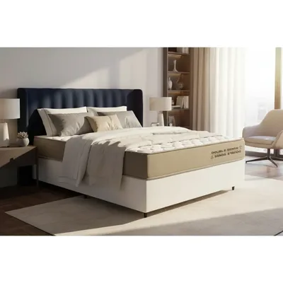 Cama Box + Colchão De Espuma D70 Ortopédico Casal - Topazio