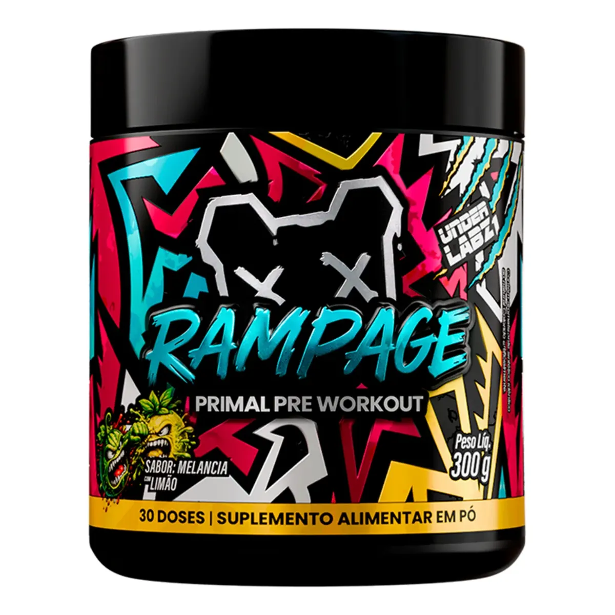 Pré Treino Rampage Under Labz Arginina Taurina Cafeína 300g