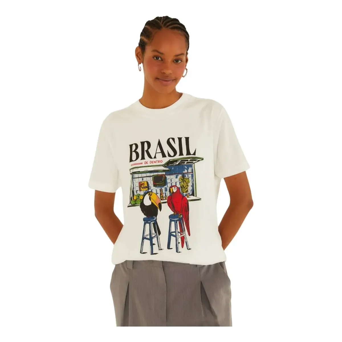 Tshirt Média Farm Rio Pássaros Brasil