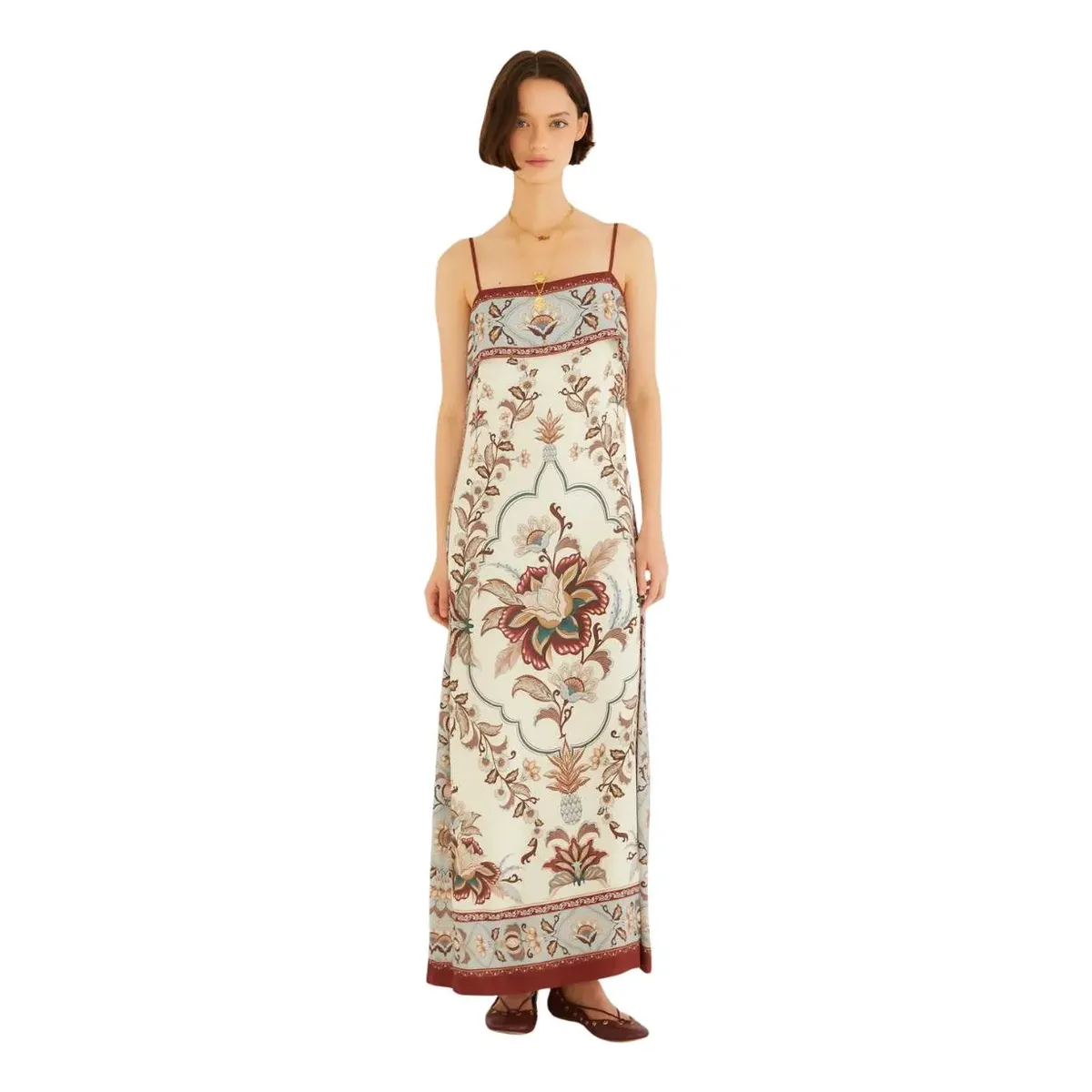 Vestido Longo Farm Rio Pala Jardim Majestoso