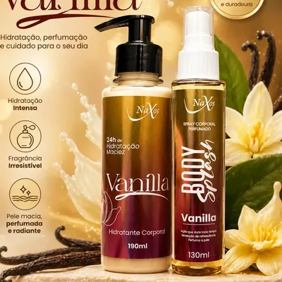 Kit Creme Hidratante E Body Splash Vanilla Feminino