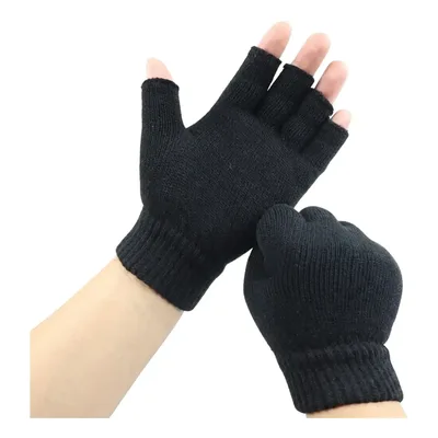 Luva Sem Dedos La Inverno Frio Luvas Unissex Escritorio Moto