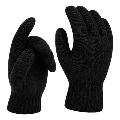 Luva Lã Termico Inverno Frio Unissex Par Moto Ciclismo Preta