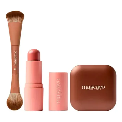 Kit Mascavo Pincel 01 + Blush Maple 6g + Bronzer Sunset 8g