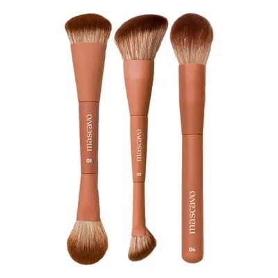 Kit Mascavo Pro Series Pincel De Maquiagem 01+02 + Pincel 04